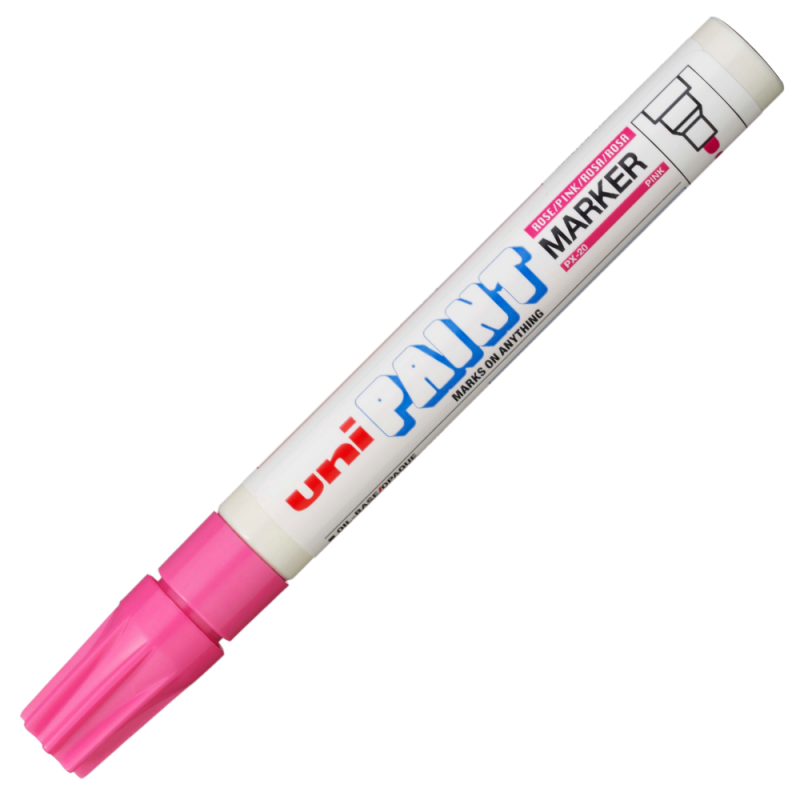 Marker Uni-ball cu vopsea pe bază de ulei, roz