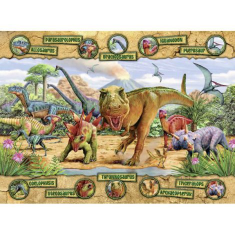 Puzzle Dinozauri 100 piese Ravensburger - imagine 2
