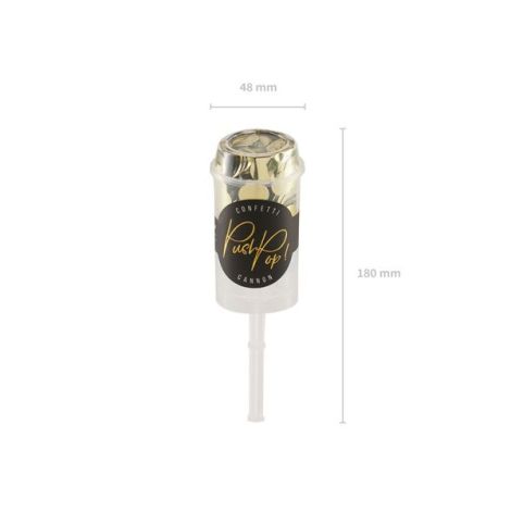 Confetti Push Pop Auriu Party Deco - imagine 2