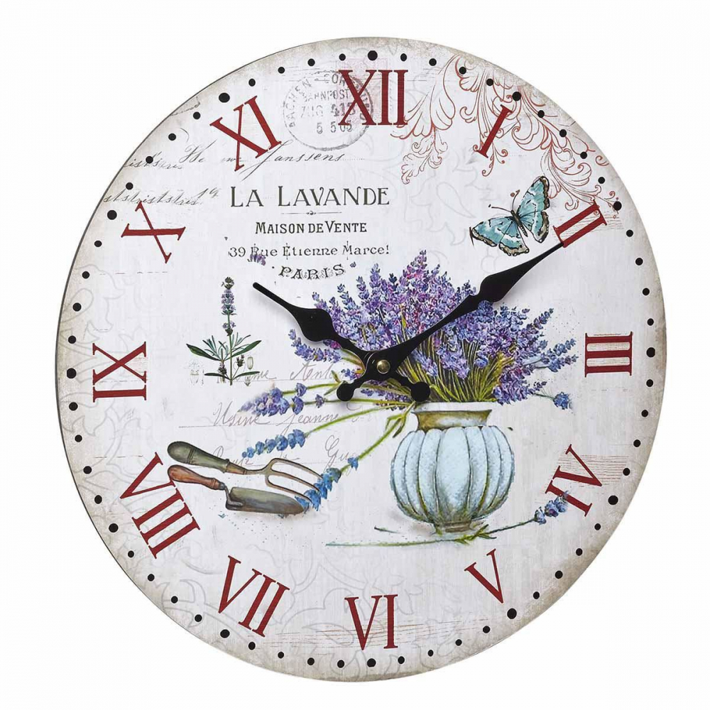 Ceas Vintage Lavande TFA | Decor Perete Copii