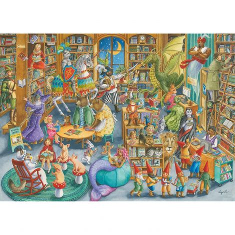 Puzzle Noapte în Librărie, 1000 piese, Ravensburger - imagine 2