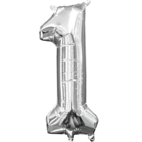 Balon Mini Shape 1 Argintiu Amscan - Decorațiuni Petreceri
