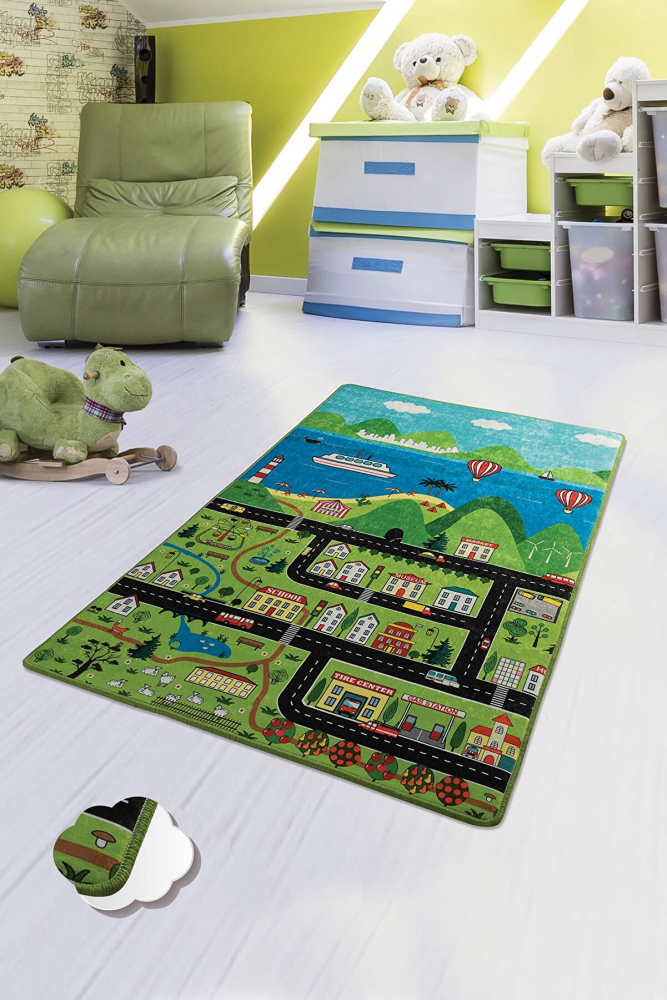 Covor antiderapant Happy City 150x200 cm Chilai