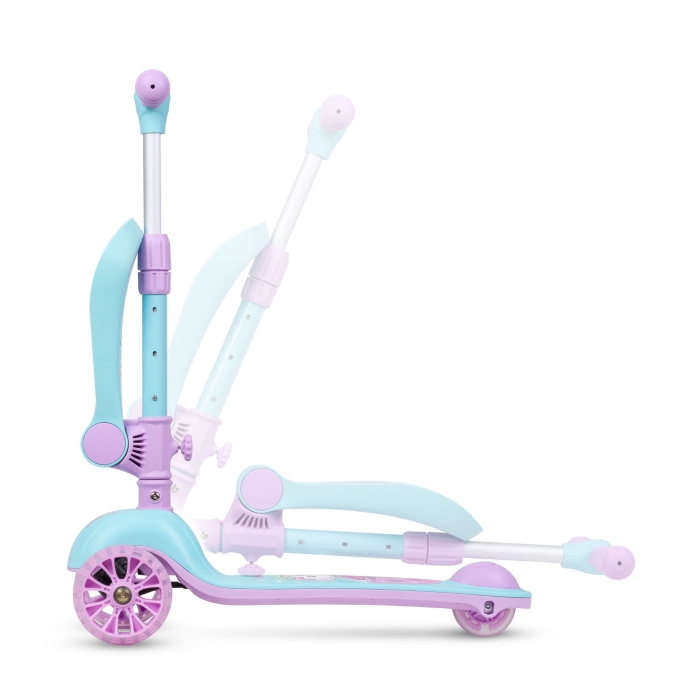 Trotineta 2 in 1 Kidwell Rimba Unicorn cu Sezut - imagine 3