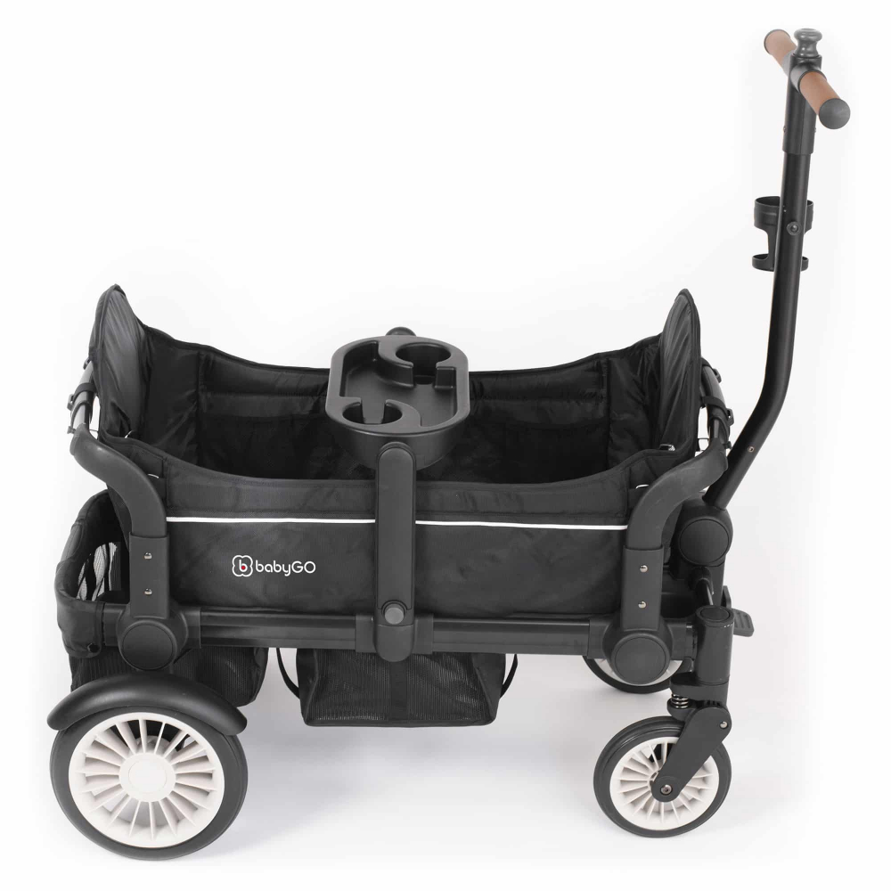 Carucior Vagon BabyGo - 2 Copii, Siguranta Maxima