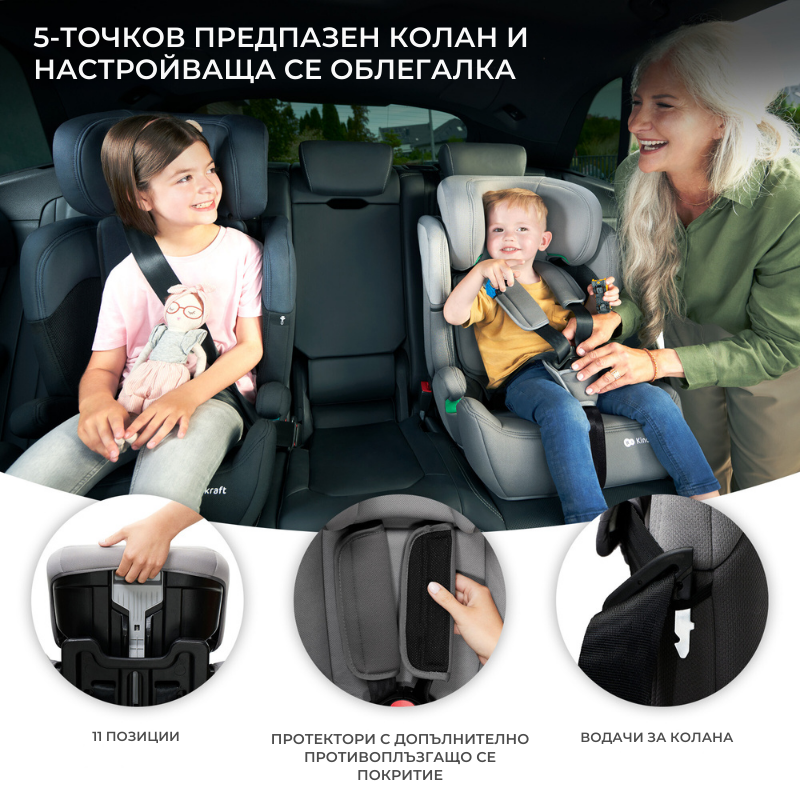 Kinderkraft Comfort Up i-Size | Scaun Auto 76-150 cm