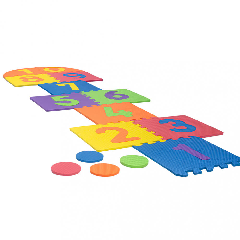 Covoraș Puzzle Spumă Ikonka, Multicolor, 11 Piese - imagine 11