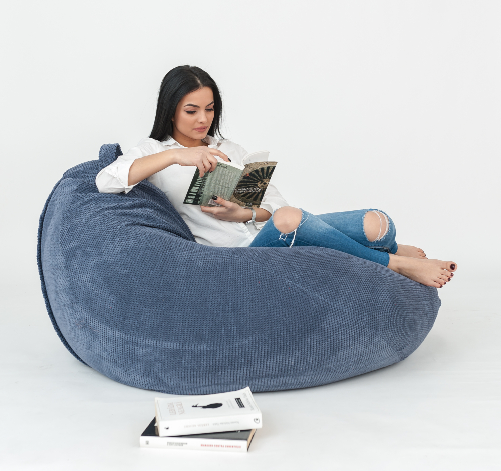 Fotoliu Pufrelax Nirvana Gigant Blue - Confort maxim