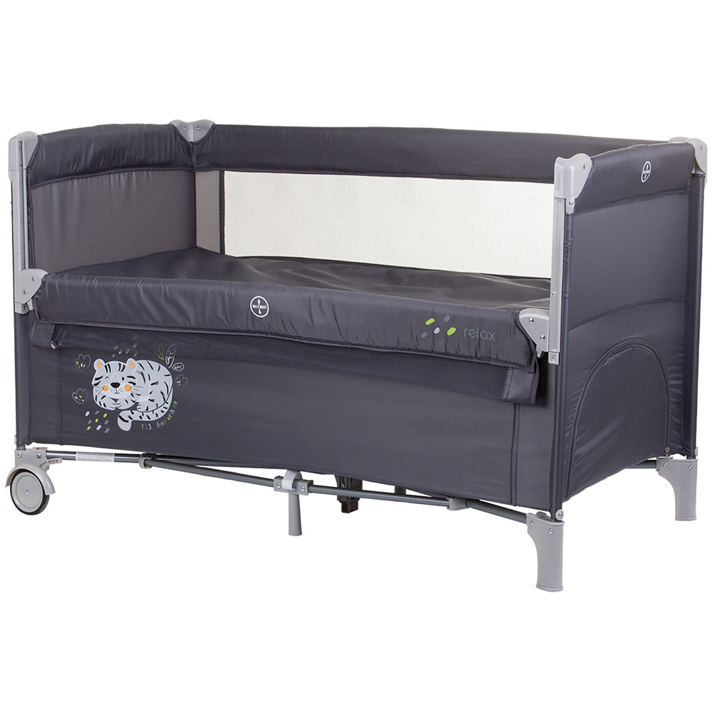 Patut Chipolino Relax Granite Pliabil cu Laterala Culisanta - imagine 3
