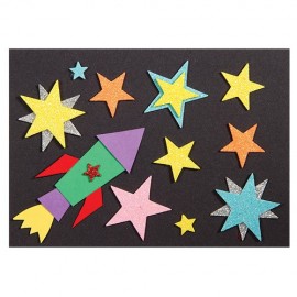 Autocolante Neopren Stele cu Sclipici Baker Ross - imagine 2