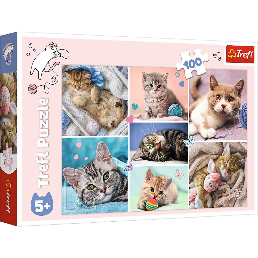 Puzzle Trefl 100 piese Lumea Pisicilor