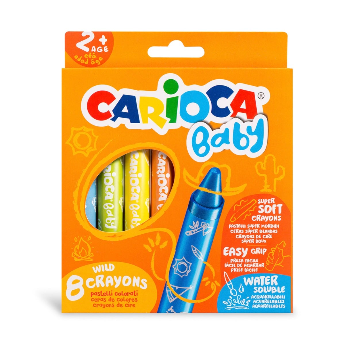 Set 8 Creioane Cerate Carioca Baby Wild