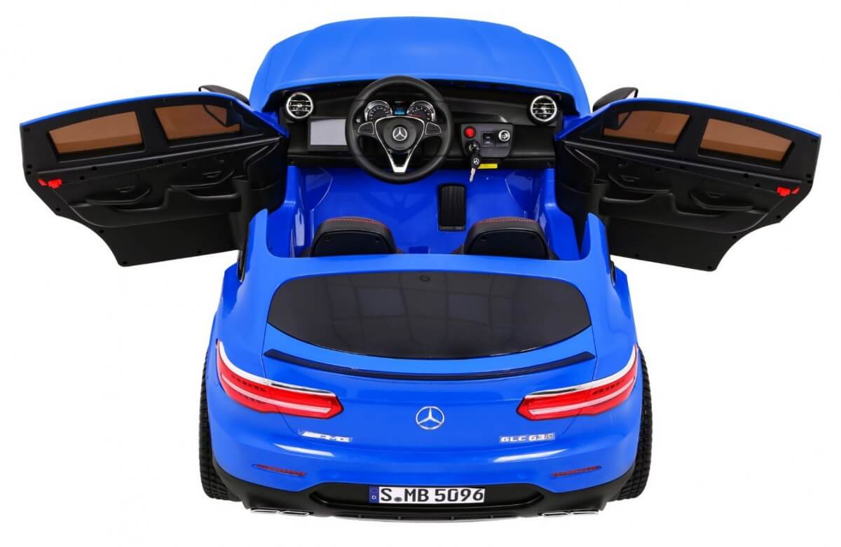 Masinuta electrica pentru copii cu 2 locuri Mercedes AMG GLC 63s 4x4 cu ecran LCD (XMX608) Albastru - Autokids.ro - imagine 4