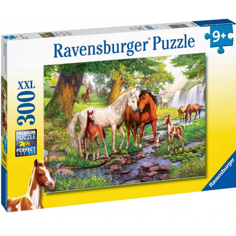 Puzzle Familie Cai la Râu Ravensburger 300 piese