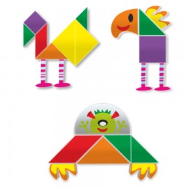 Tangram Magnetic Miniland | Stimulează Creativitatea - imagine 2