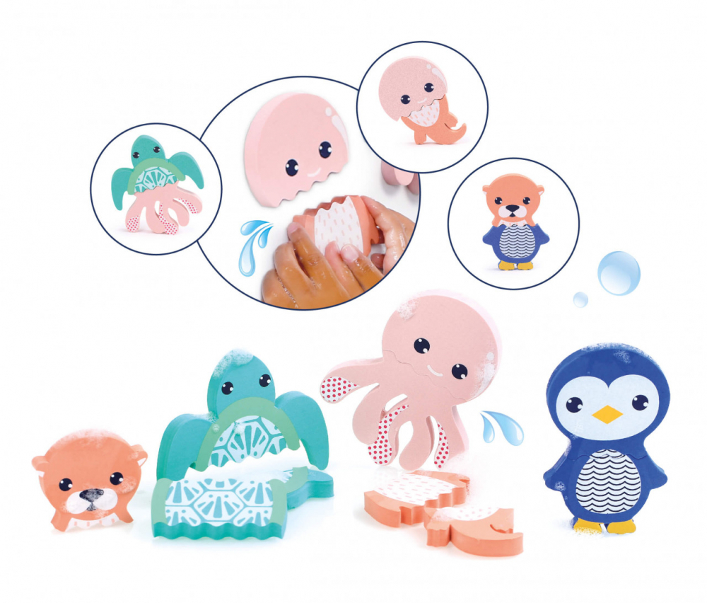 Puzzle din Spuma Ludi Animalute pentru Baie