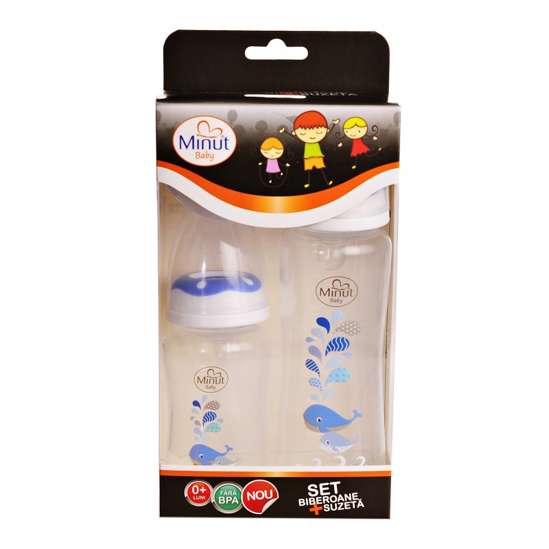 Set Hranire Minut Baby 3 piese Bleu - imagine 3