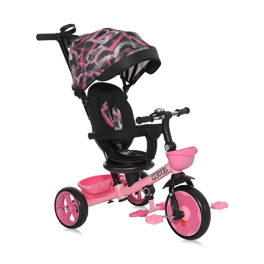 Tricicleta Lorelli Revel Pink, Rotire 360°, 1-5 Ani - imagine 6