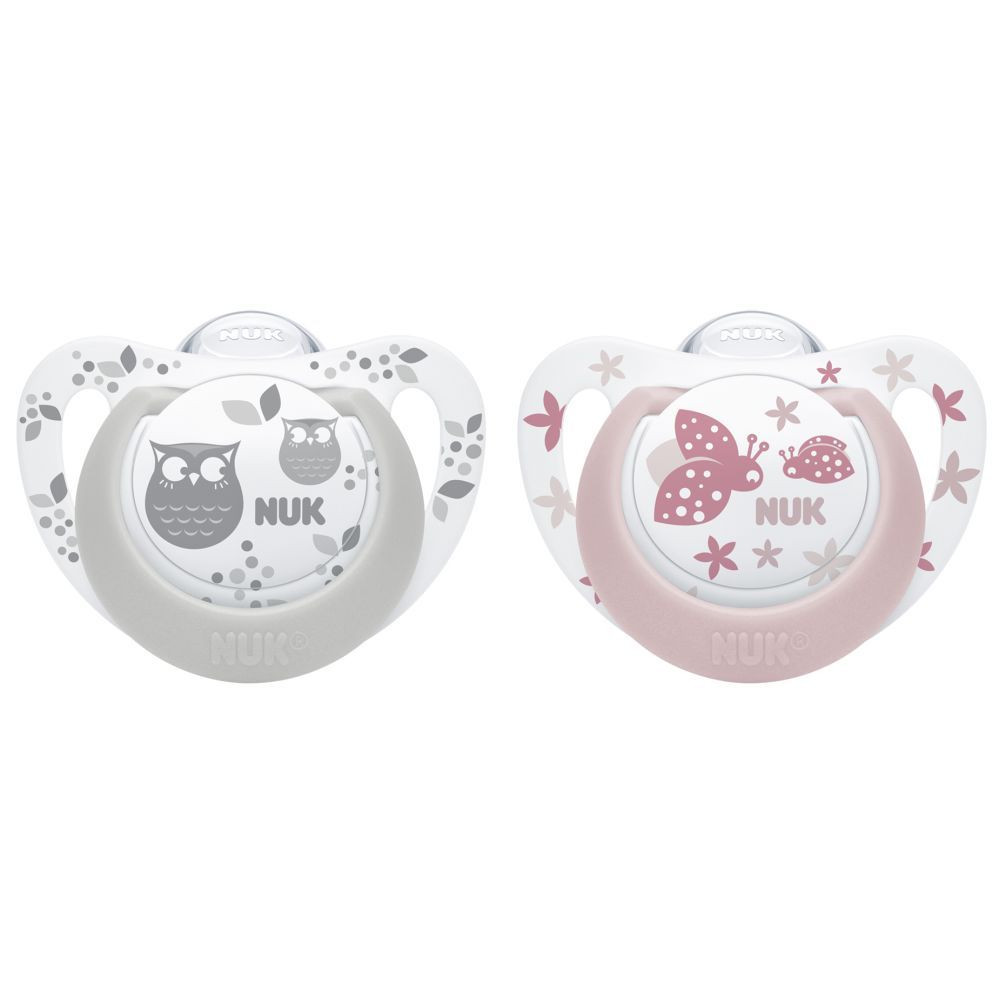 Set 2 Suzete NUK Genius Color Silicon, 18-36 luni, Roz