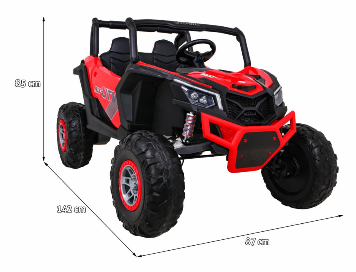 Masinuta Electrica UTV-MX 4x4 24V Rosu 2 Locuri - imagine 4