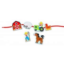 Melissa & Doug Ferma de Însirat, Joc Lemn - imagine 2