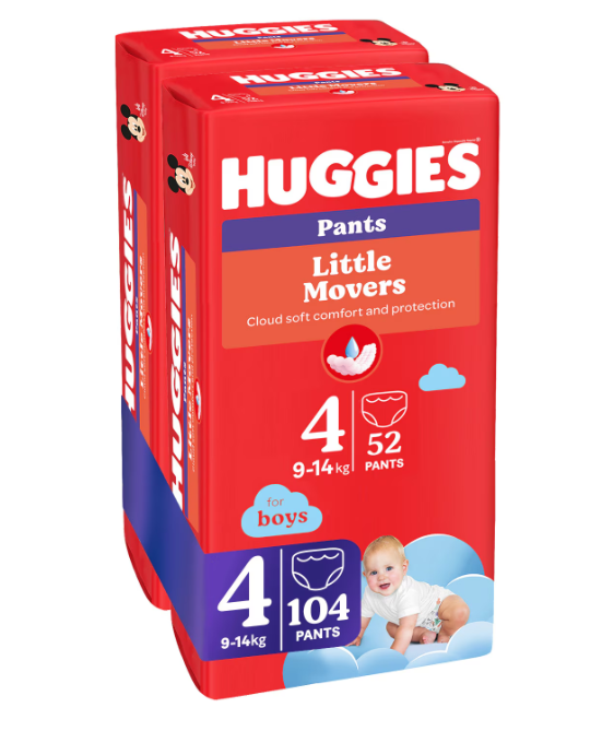 Scutece Chilotel Huggies Pants, 9-14 kg, 104 buc - imagine 5