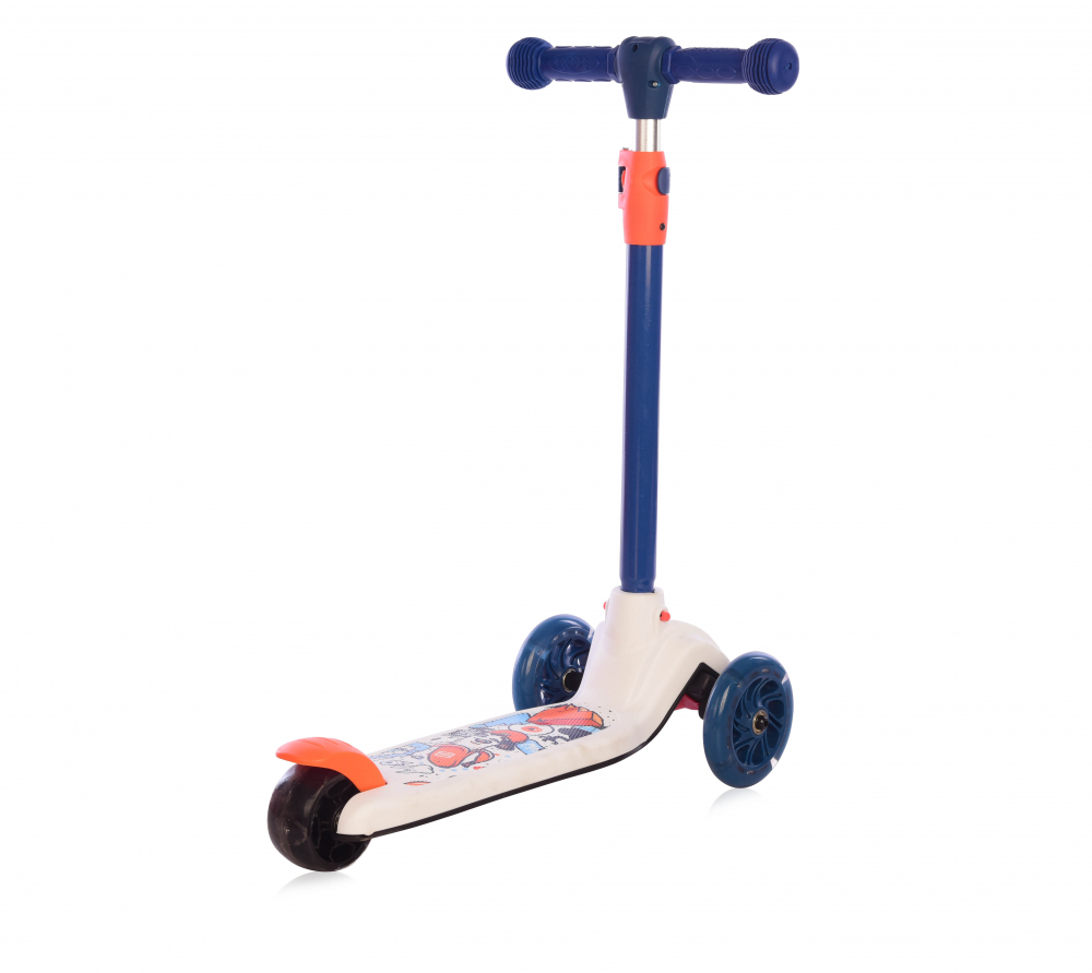 Trotineta Lorelli Tamtam Crazy Navy Blue cu LED