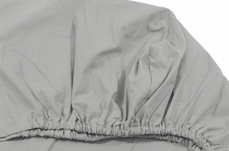 Cearceaf bumbac elastic KidsDecor 70x140 cm gri