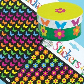 Set 500 Abtibilduri Fluturi și Flori Baker Ross