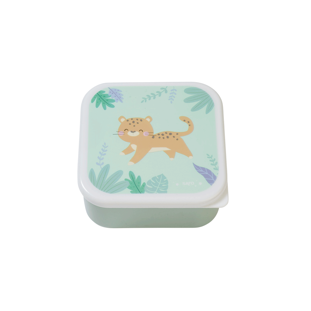 Set 3 caserole Saro Baby Jungle Cheetahs mint - imagine 2