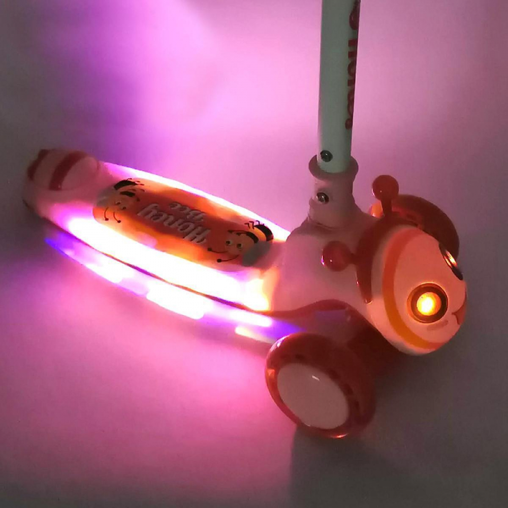 Trotineta Nichiduta Honey Bee Red Pliabilă cu LED - imagine 5