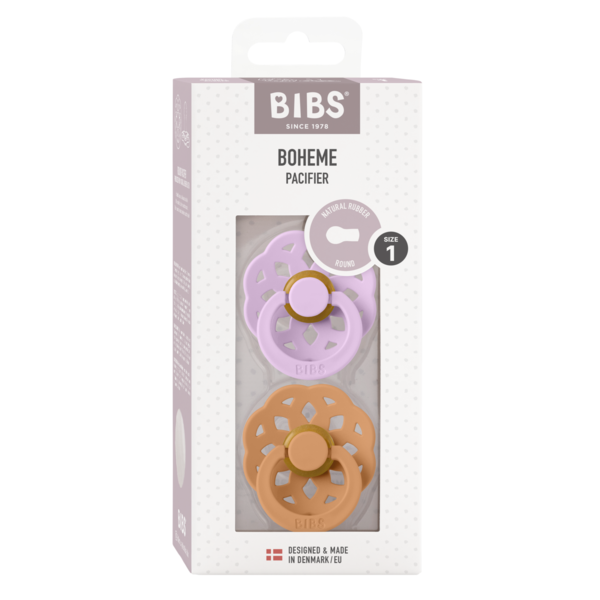 Set 2 Suzete BIBS Bohome, 0+ Luni, Violet Sky/Pumpkin
