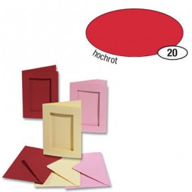 Set 5 Felicitări Decupaj Rosu Folia Paper