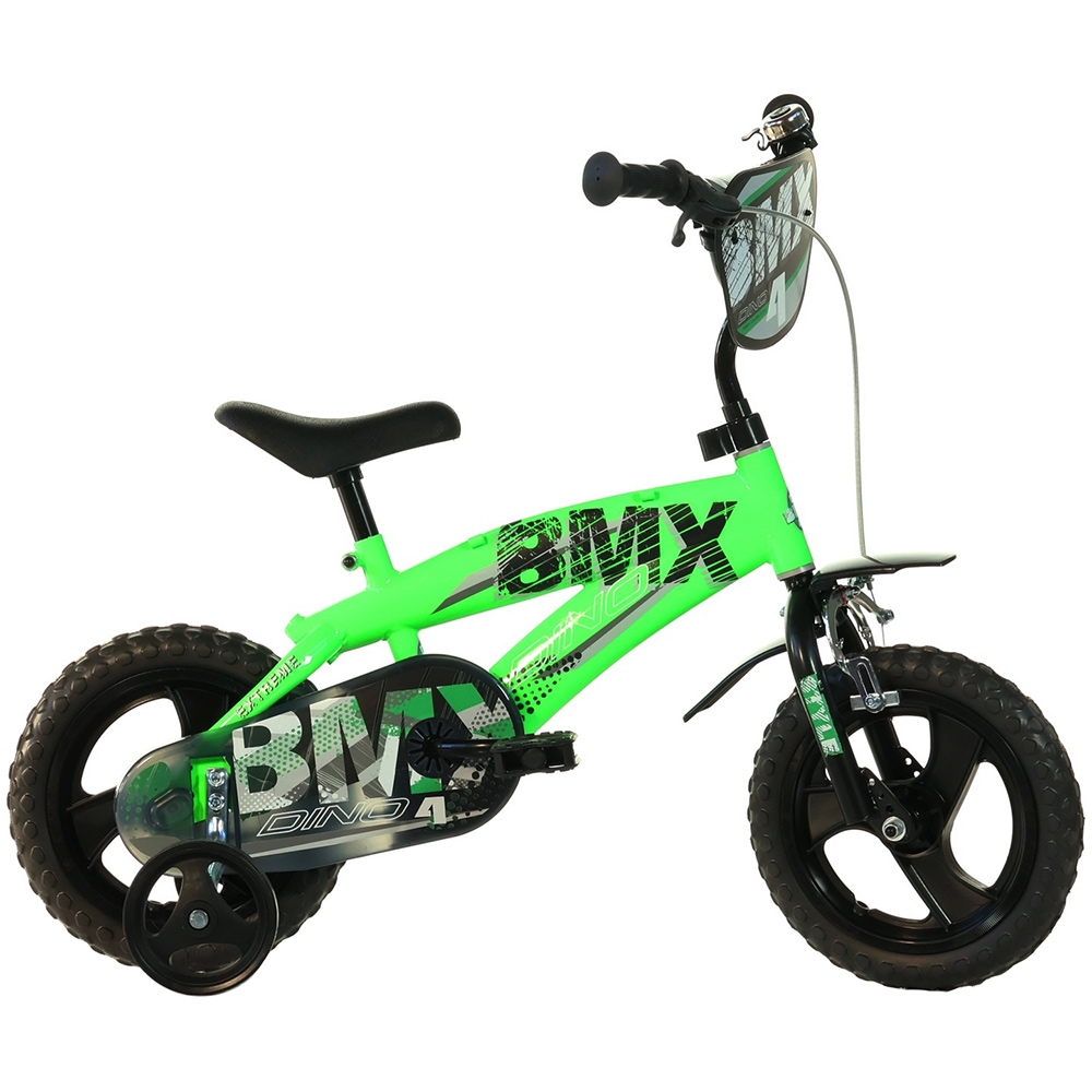 Bicicleta Dino Bikes BMX 12" Negru/Verde 3-5 Ani - imagine 2