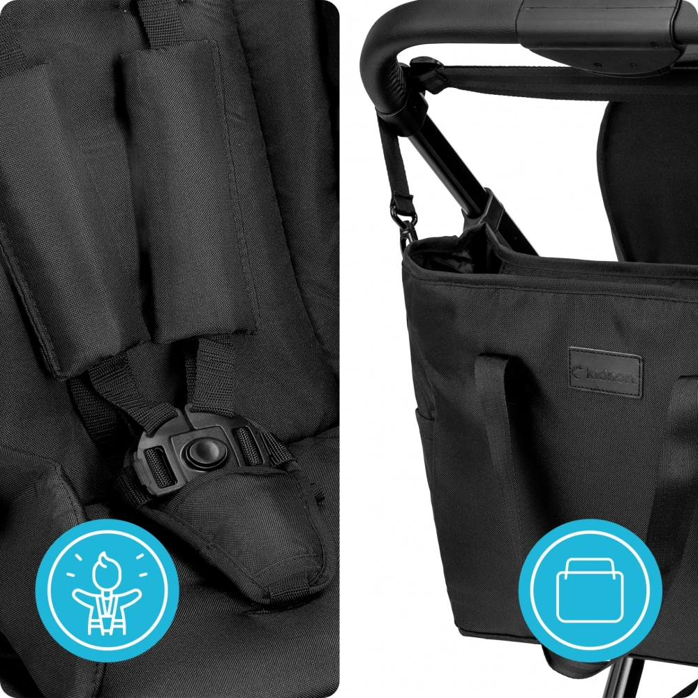 Carucior 2in1 Kidnort Alskar Black | Confort Premium - imagine 4