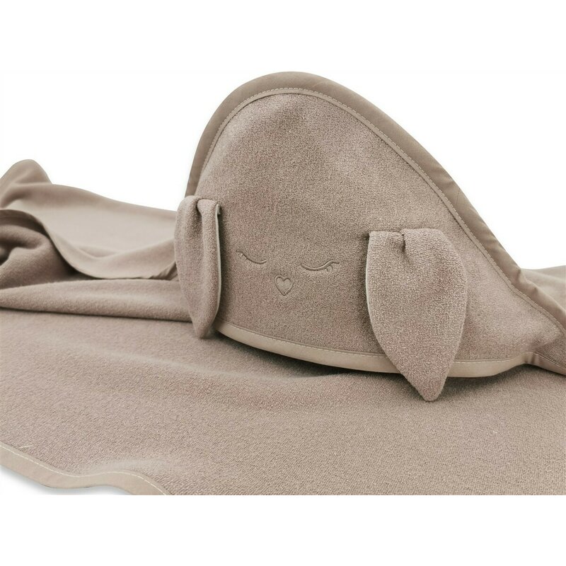 Prosop Glugă Qmini Rabbit Mocha | Bambus 100x100cm