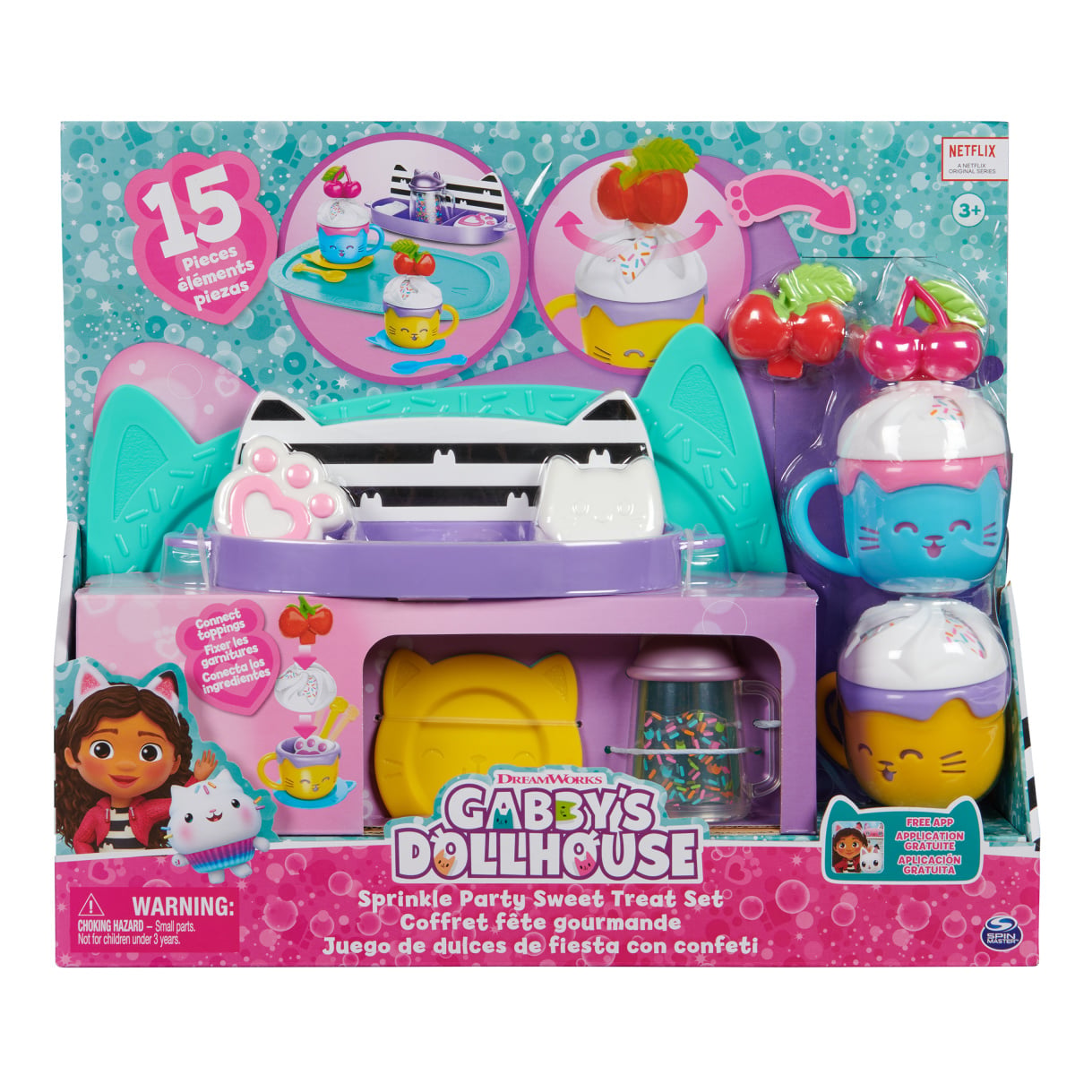 Set Gabby's Dollhouse Sprinkle Party | 15 Piese