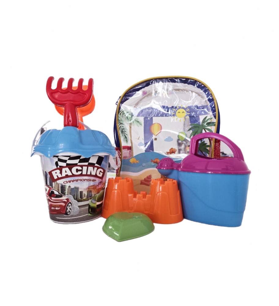 Set 8 Jucării Nisip în Rucsac Dede Blue Boy