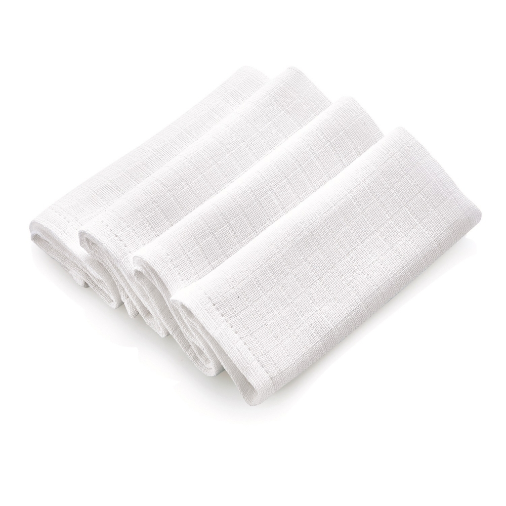 Set 4 Prosoape Muselină BabyJem 25x29cm White - imagine 3