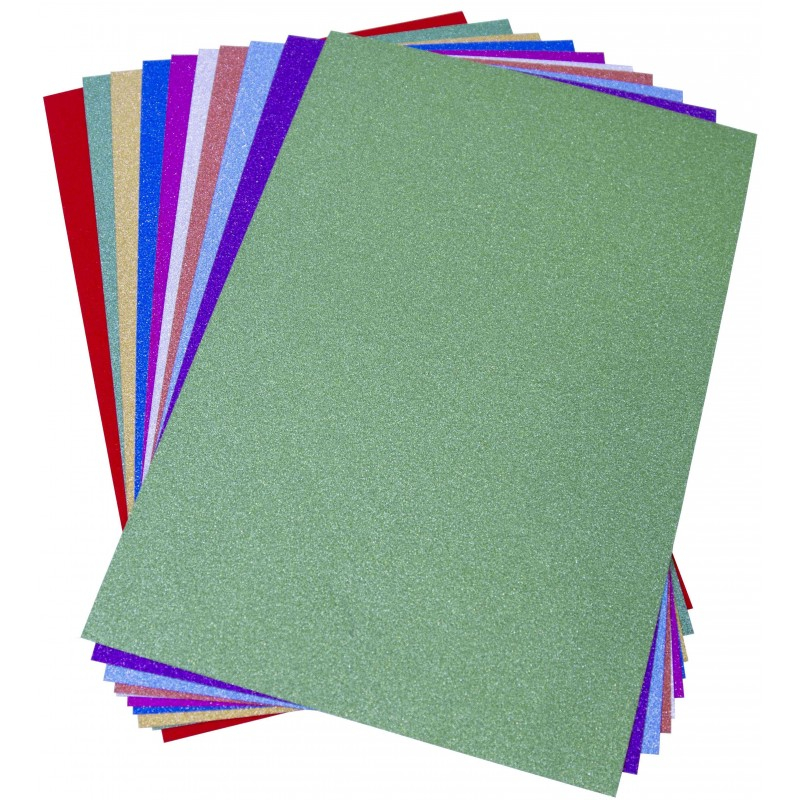 Hârtie Autocolantă cu Sclipici Colorart, A4, 10 Coloane