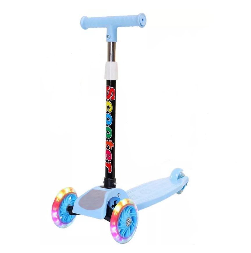 Trotineta Pliabila NICEkids Blue cu LED - imagine 8