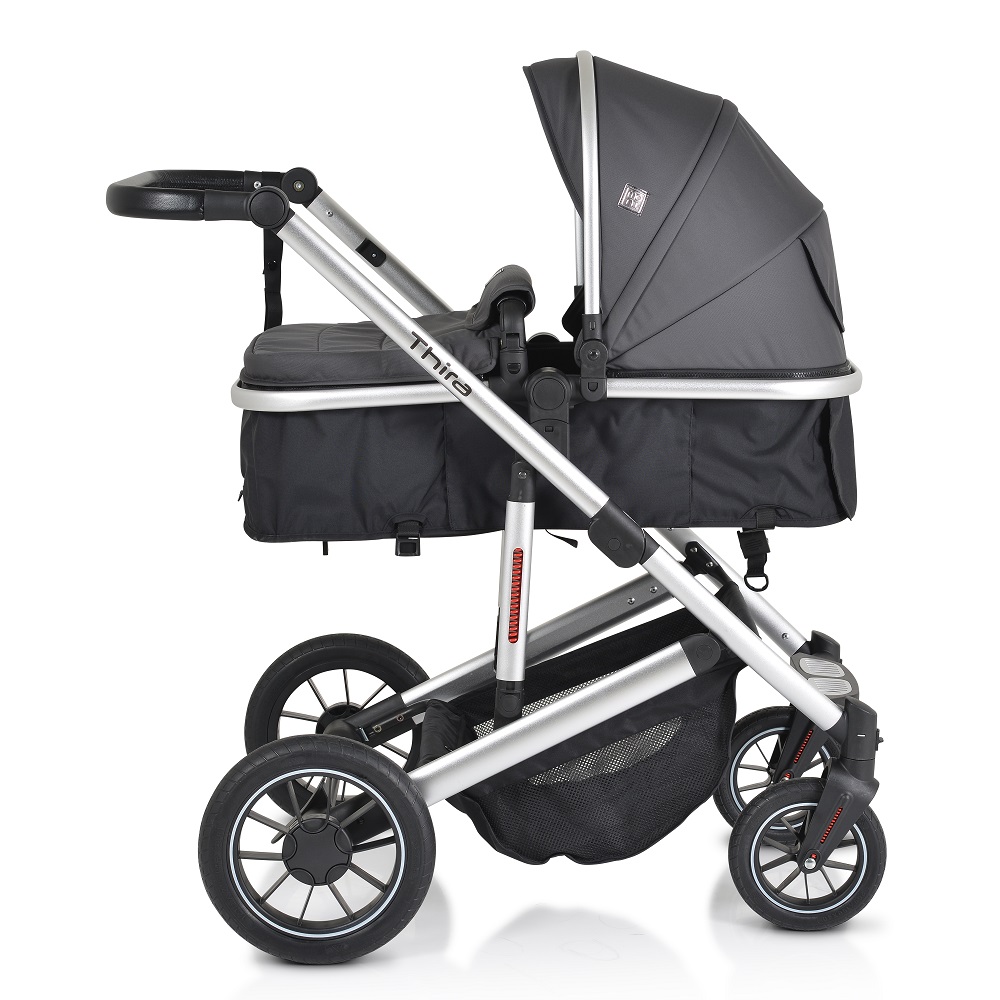 Carucior Transformabil 2in1 Moni Thira Grey Aluminiu - imagine 3