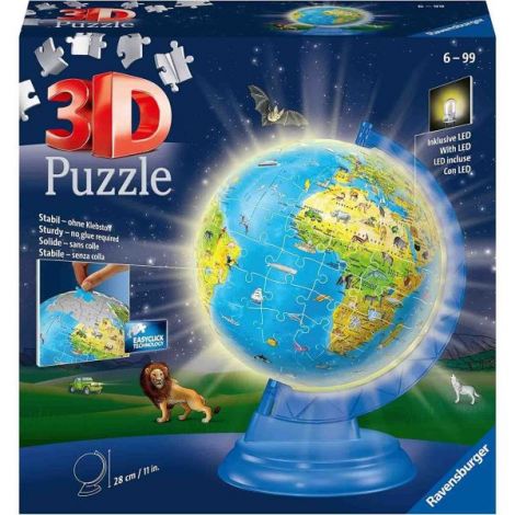 Ravensburger Puzzle 3D Glob Luminos 180 Piese - imagine 2