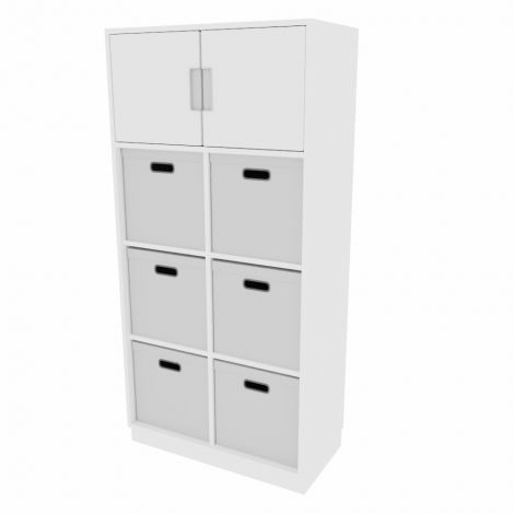 Set mobilier gradinita Quadro 99 Alb | Moje Bambino