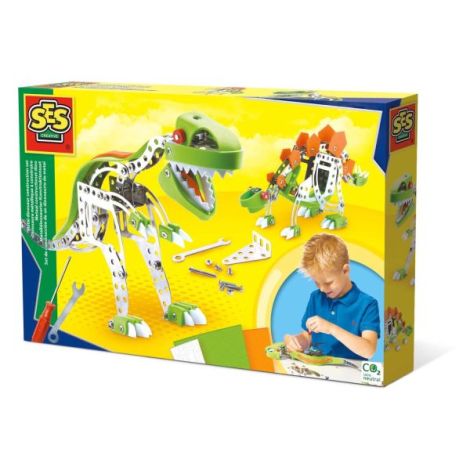 Set Constructie Metal Dinozauri T-rex Ses Creative