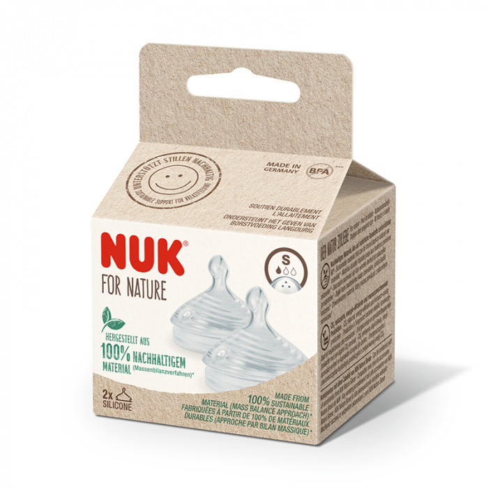 Tetina NUK for Nature Silicon S, 2 bucăți