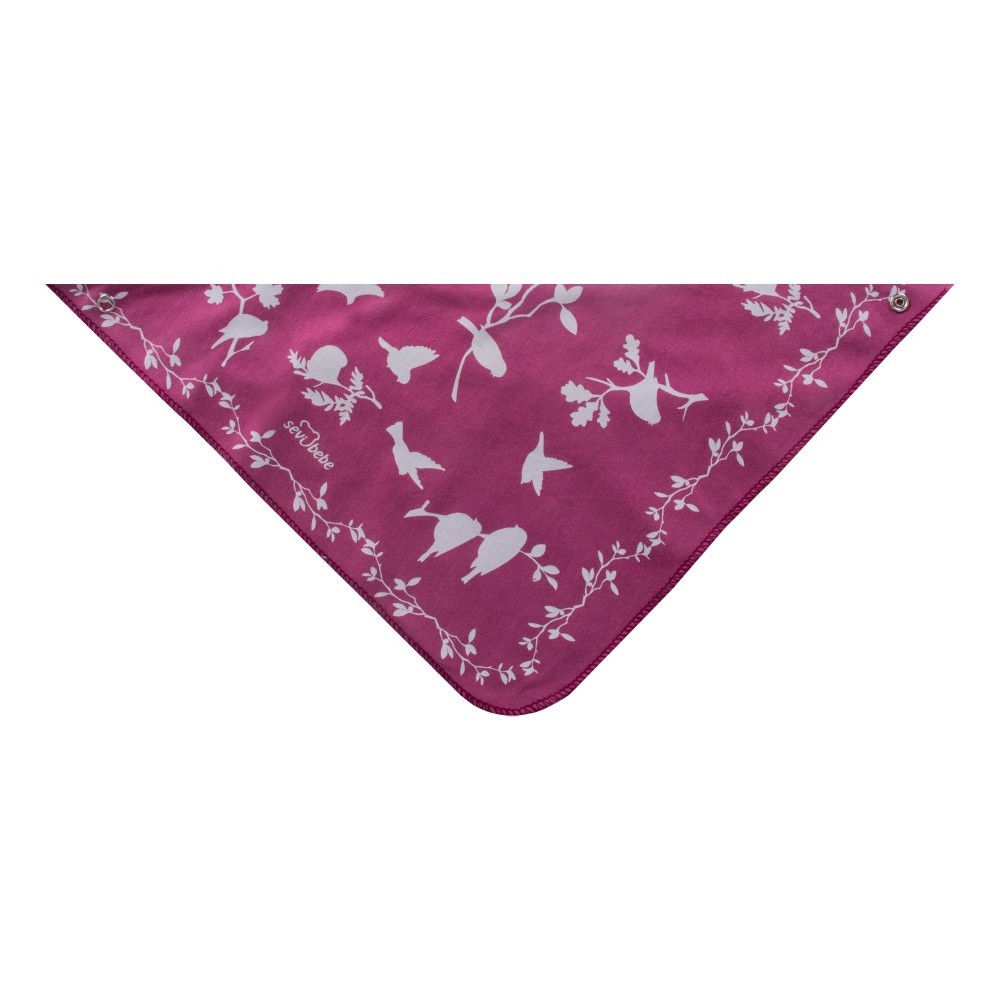 Esarfă Bumbac SeviBebe Birds, Absorbantă - imagine 2