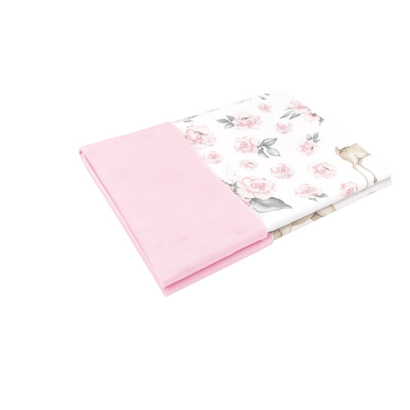 Paturica MimiNu Catifea Bumbac Sweet Deer Pink