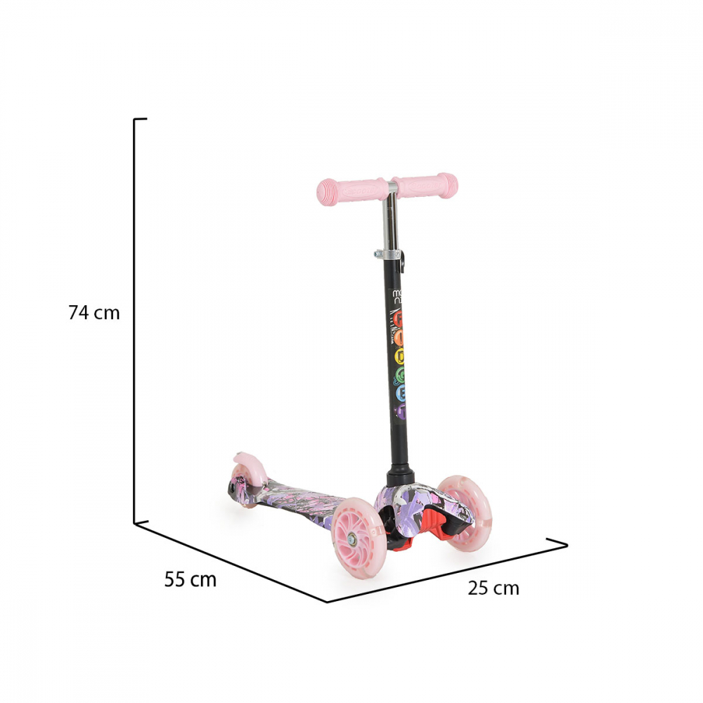 Trotineta Moni Pink 3-40kg, LED - imagine 6