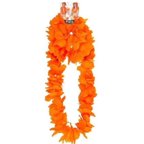 Set Hawaii Portocaliu Widmann | Costum Carnaval - imagine 5